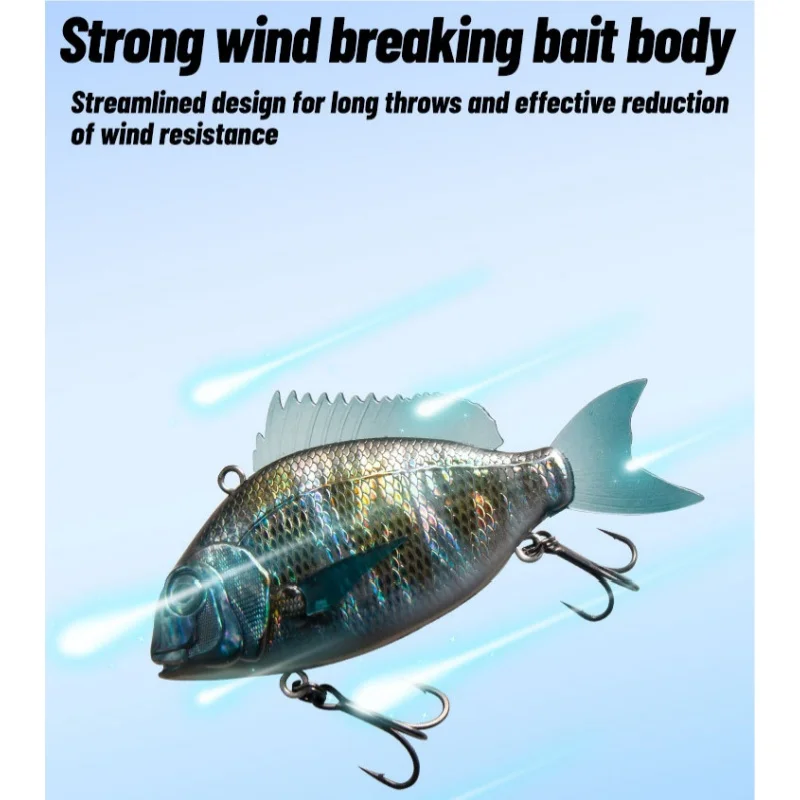 Wondersee-señuelo de carpa VIB pargo, 65mm, 24g, Madai, orada de mar, aletas de cola de goma, fundición larga, láser vivo, Wobbler, liquidación de cebo duro - imagen 5