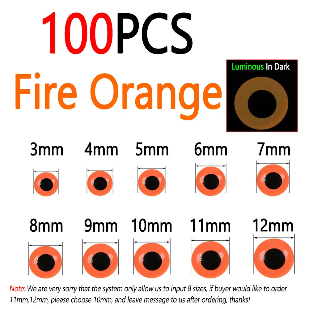 100pcs Fire Orange