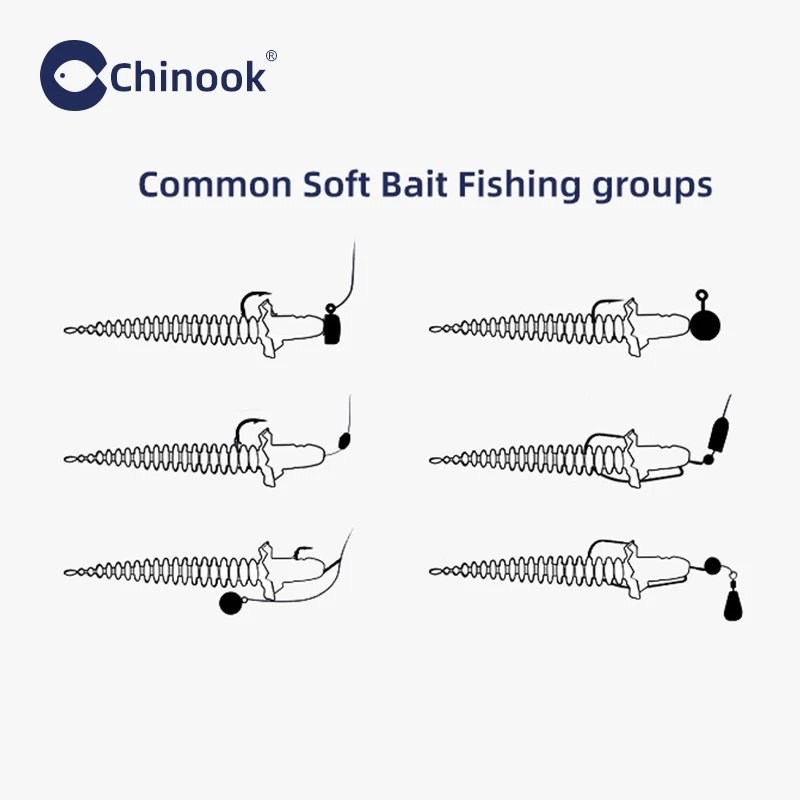 Chinook cebo suave señuelo pesca swimbait 60mm 75mm suave flotante gusano cebo cola recta gusano finesse gusano - imagen 5