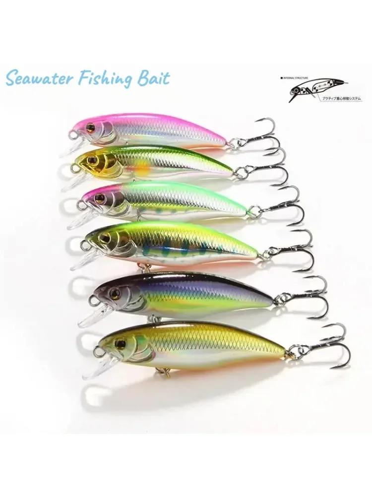 52mm 4,5g Bass Pike Carkbait Wobblers Swimbait cebo duro profesional modelo hundimiento Minnow Señuelos de pesca Jerk cebo señuelo de pesca - imagen 5