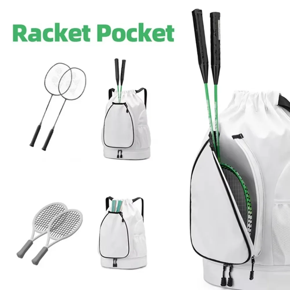 Mochila multifuncional para raqueta de bádminton, gran capacidad con bolsillo para zapatos, bolsa para raqueta de Pickleball, bolsa deportiva impermeable - imagen 5