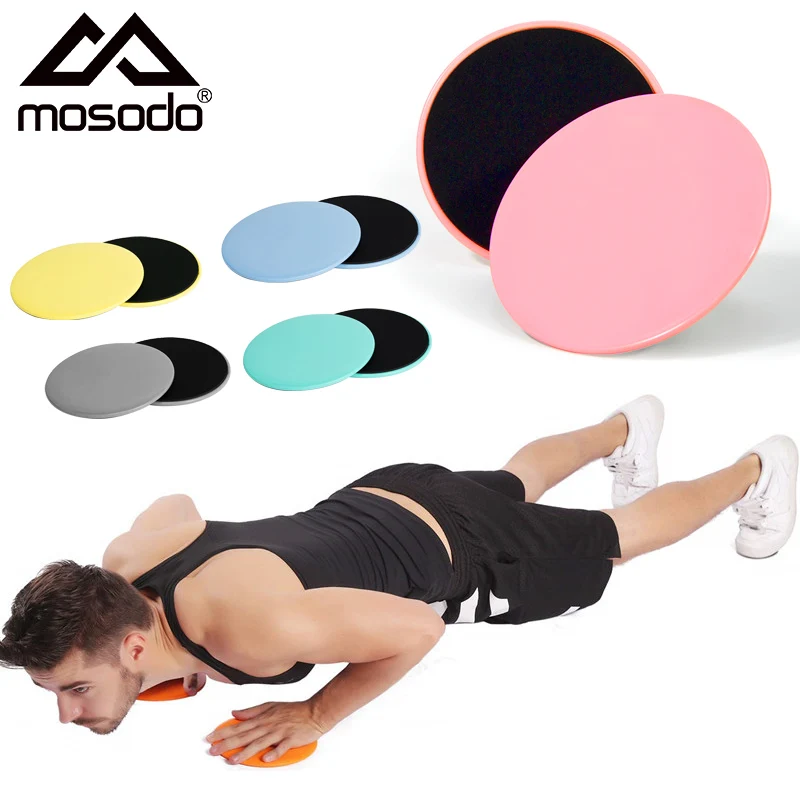 Discos de Fitness deslizantes, placa deslizante de 2 piezas para ejercicio Abdominal, Pilates, Yoga, gimnasio, equipo de entrenamiento - imagen 3