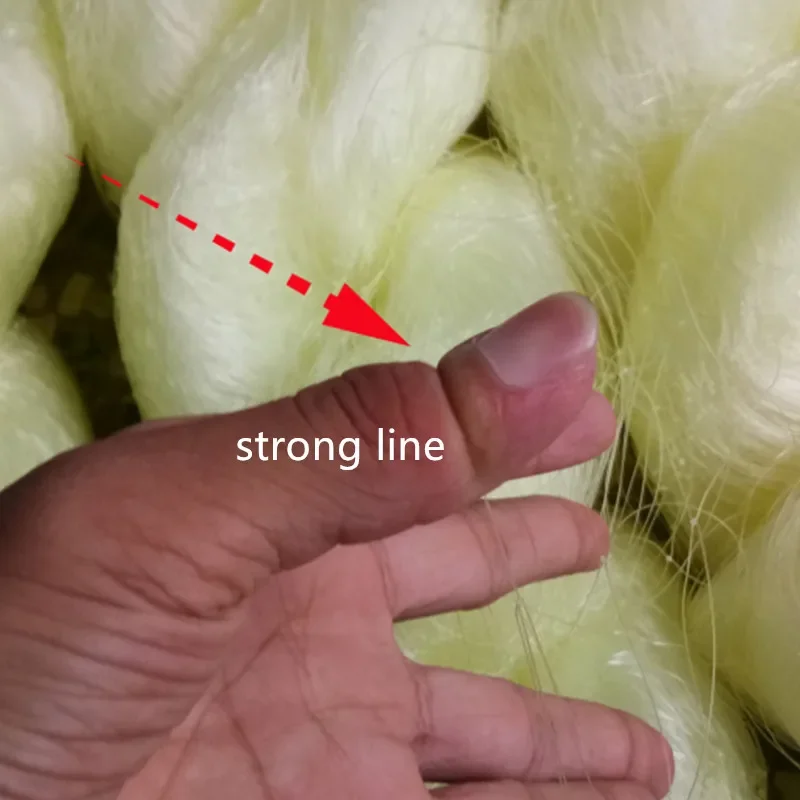 POUI COME DREAM Strong Fishing Net Monofilament Nylon Network 0.18mm to 0.22mm Yellow Twine Gill Net Red De Pesca Filet De Peche - imagen 4
