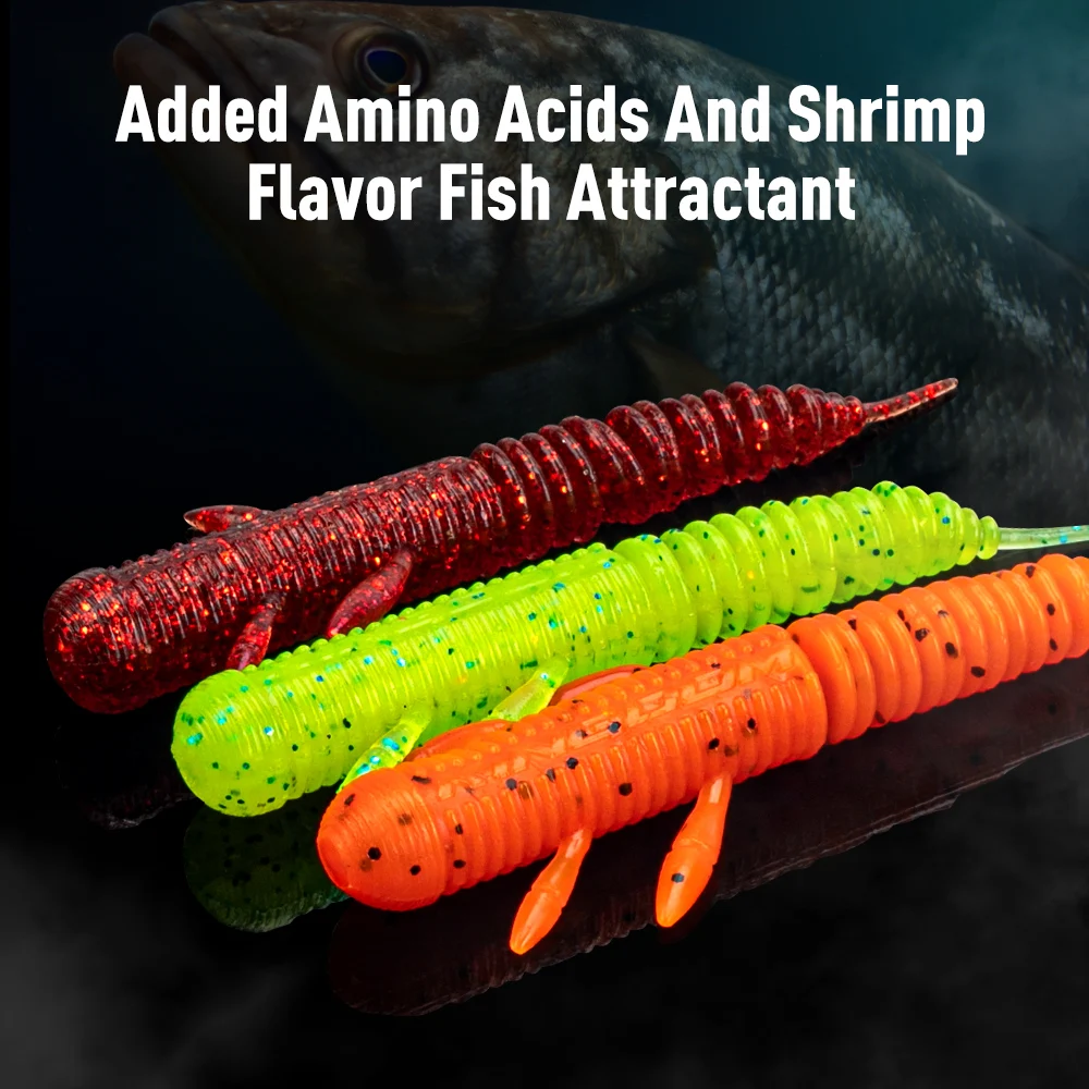 Kingdom Dancing-señuelo suave de gusano para pesca, 1,7g, 2,7g, 60mm, 75mm, S, flotante, TPE, Swimbaits, olor a pescado, señuelo de lubina Artificial - imagen 5