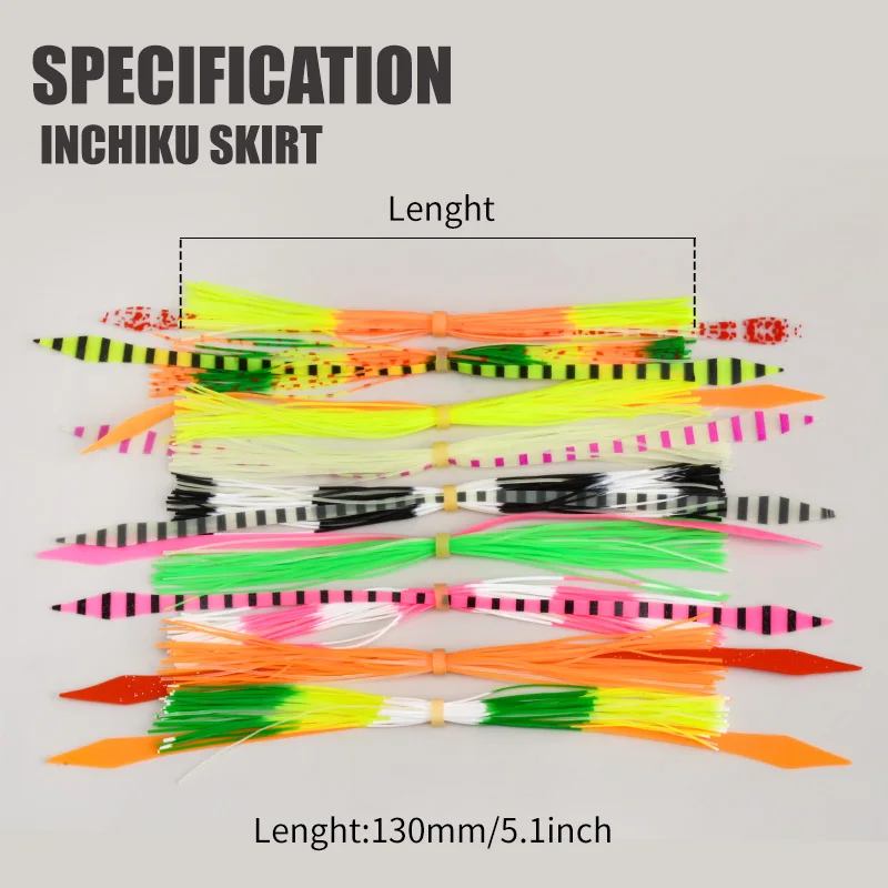 OBSESSION, 10 Uds., accesorios para hacer señuelos de pesca Diy, faldas de silicona, mechones para hacer cebo giratorio, faldas de silicona, señuelo de pesca - imagen 2