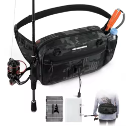 Bolsa de cintura KastKing BaitSpace – Bolsa de almacenamiento de aparejos impermeable con cinturón ajustable, riñonera de pesca para hombres, Organi de cebo suave