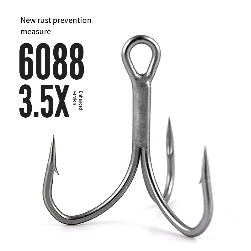 Anzuelos triples de pesca, 10 Uds., anzuelos de pesca de agua salada, Crankbaits Spinners, anzuelo de pesca de repuesto, señuelos duros, trucha, atún, salmón
