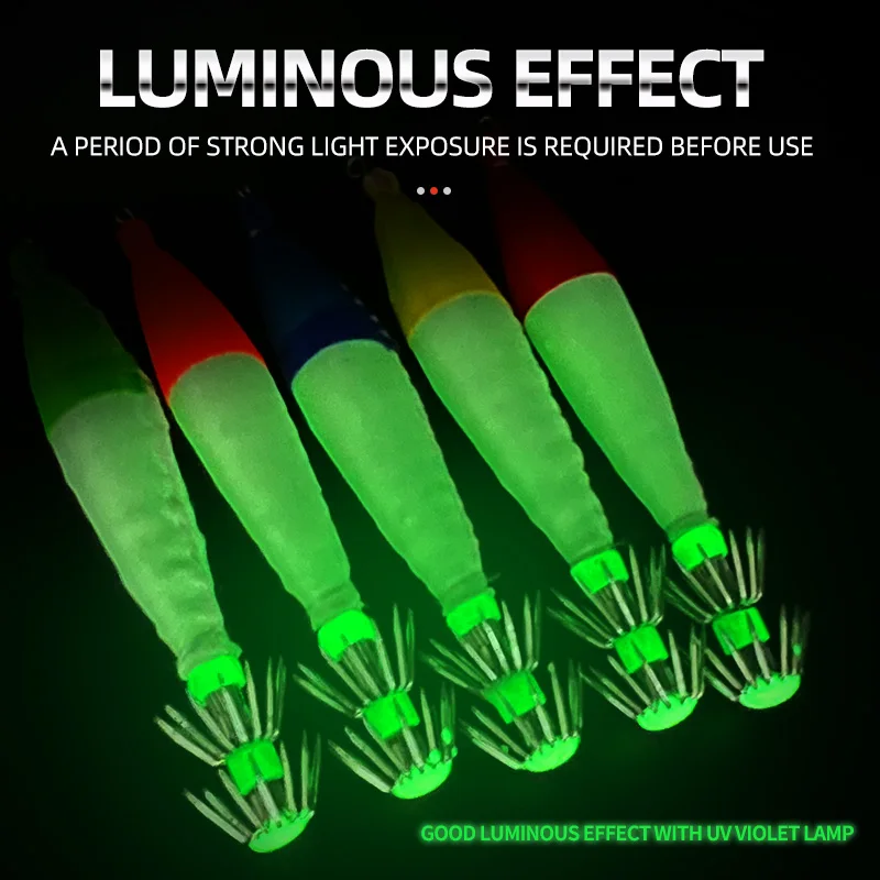 5 uds cubierta protectora multicolor señuelo pesca calamar brillante anzuelo de calamar señuelo de pesca manga de sepia señuelo de pesca - imagen 4