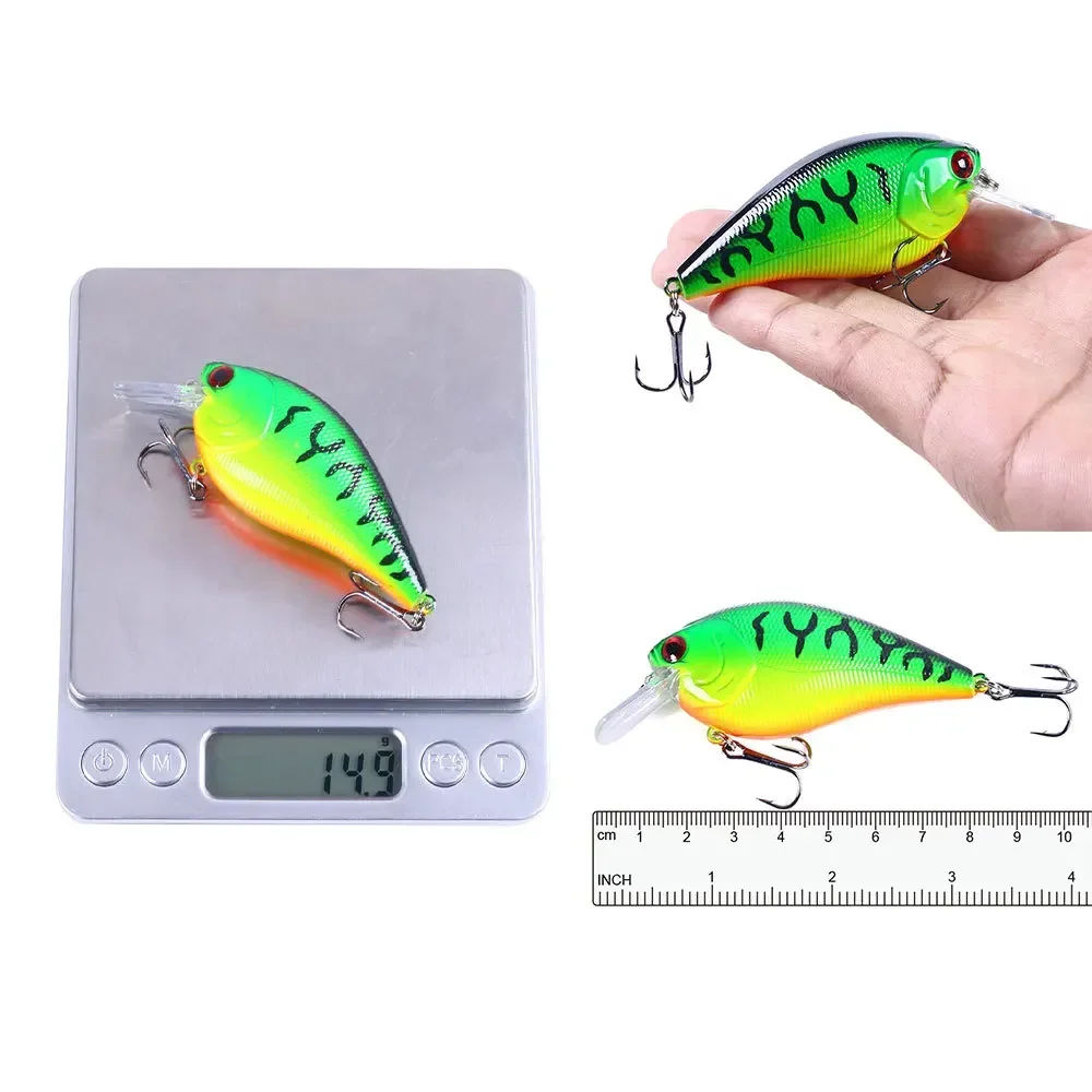 3 unids/set Kit de Señuelos de Pesca cebo de manivela de plástico 15g/8,5 cm Wobblers Crankbait aparejos cebo de lubina Spinners para accesorios de pesca - imagen 5
