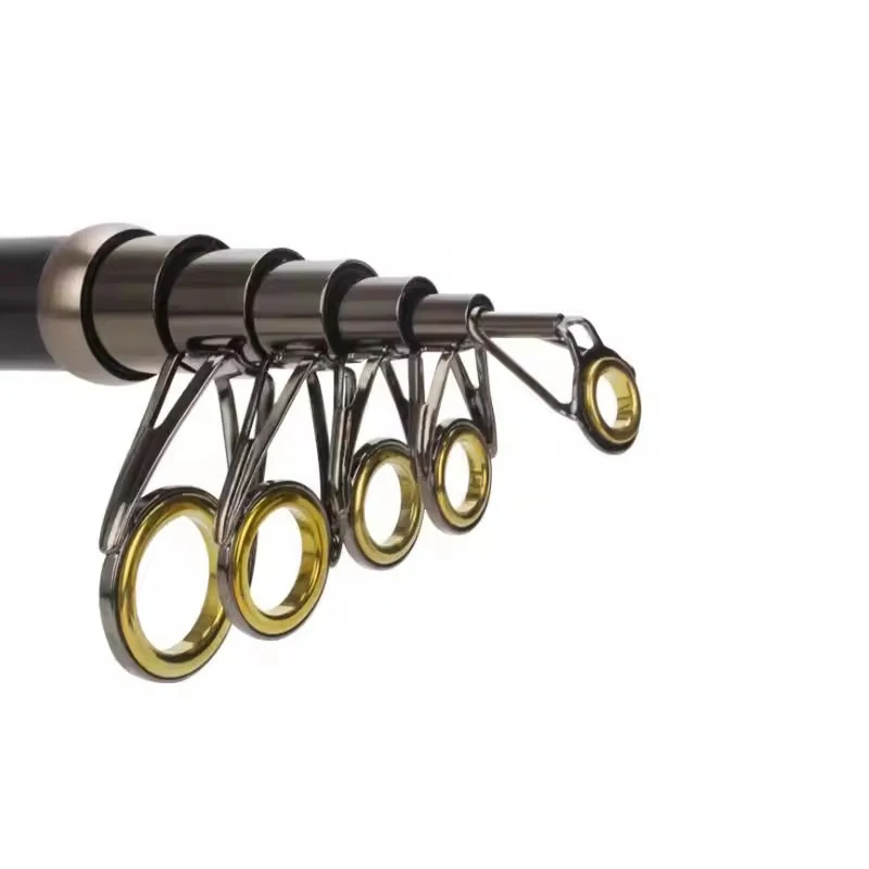 Cañas de pescar telescópicas de fibra de carbono, peso ultraligero, para agua salada y dulce, 1,8-3,3 m - imagen 2