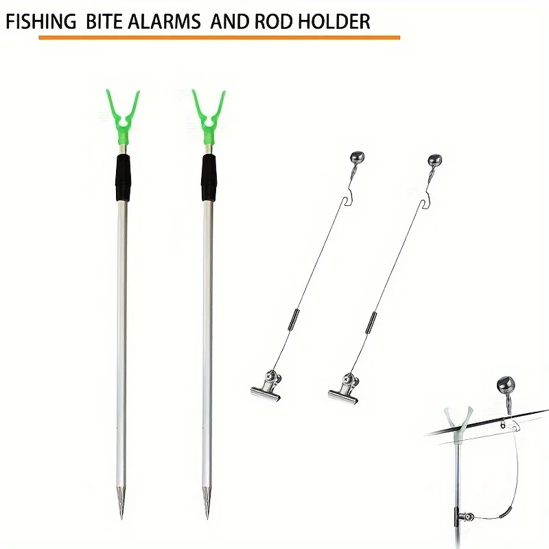 Portacañas aluminio con alarmas de pesca – Escalonado ahorra espacio