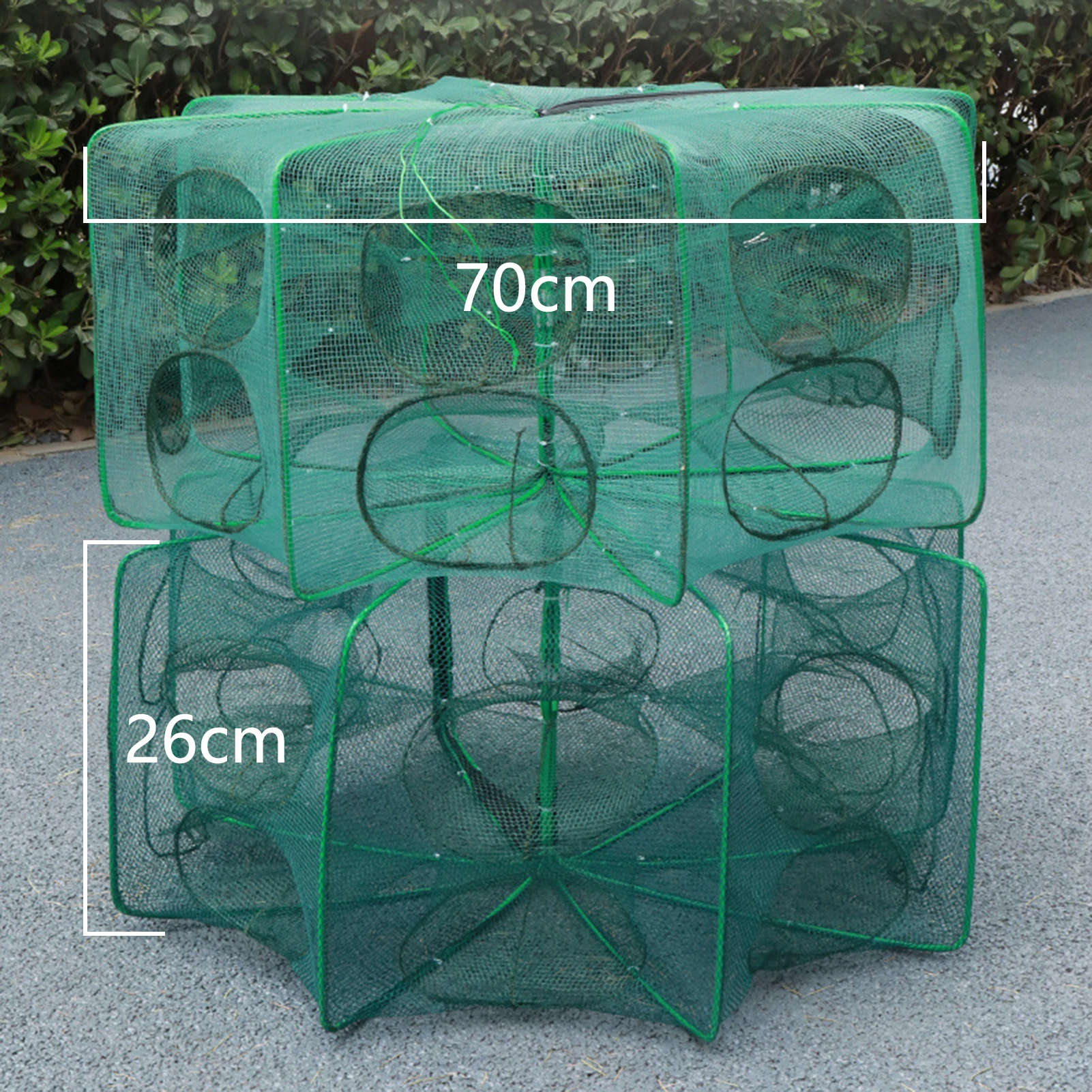 Red de pesca plegable portátil, malla de nailon de gran capacidad para peces al aire libre, automática, carpa, camarones - imagen 5