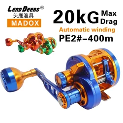 Carrete Jigging Lento Madox 15BB Arrastre Potente Agua Salada