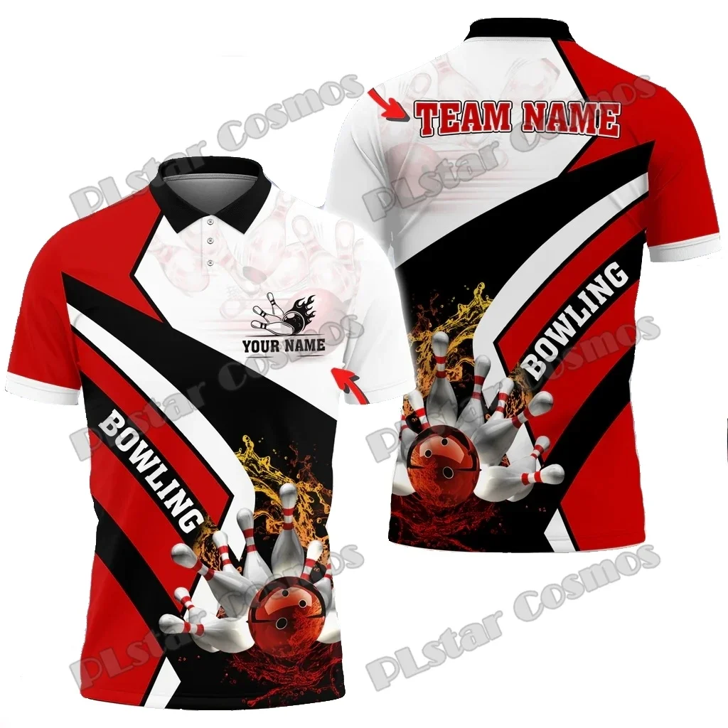 Polos de bolos y pines para hombre, opción Multicolor, nombre personalizado, estampado 3D, informal, Unisex, Premium, PLP61 - imagen 3