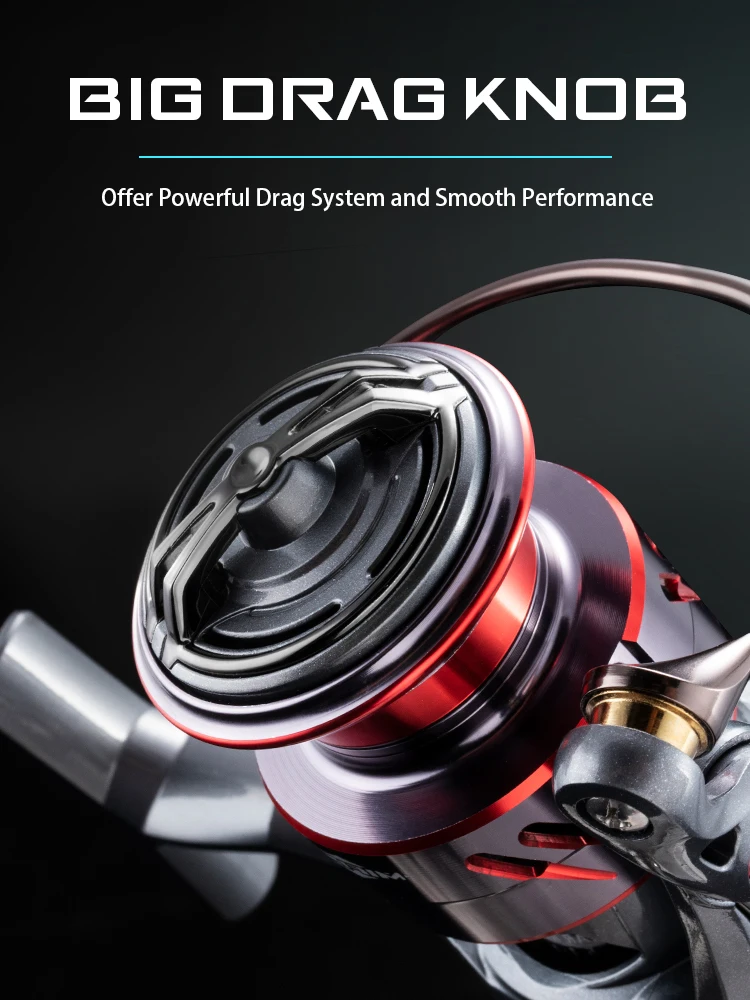 MIFINE GREEK-Carretes giratorios ultraligeros Ruedas de pesca Carrete de repuesto Perilla de arrastre de gran tamaño, 5,1: 1 6 + 1BB Accesorios de pesca de agua salada - imagen 4