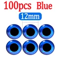100pcs Blue 12mm
