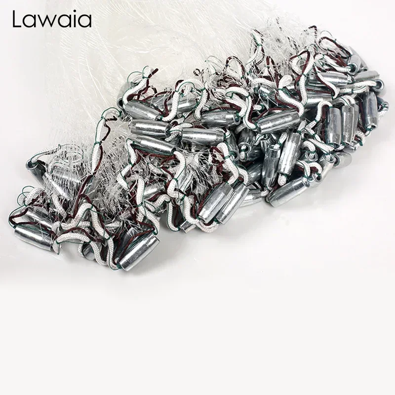 Lawaia-red de pesca de fácil tiro para caza al aire libre, Red de lanzamiento manual de 1,8 M-7,2 M, Red de lanzamiento de EE. UU., Red de trampa de peces de malla pequeña - imagen 5