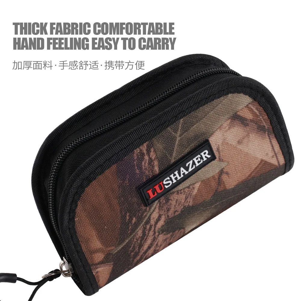 Bolsa de pesca portátil de gran capacidad, lona con cremallera, lentejuelas, cuchara, señuelo, caja de aparejos, anzuelos, Spinner de mano, estuche de almacenamiento para exteriores - imagen 2