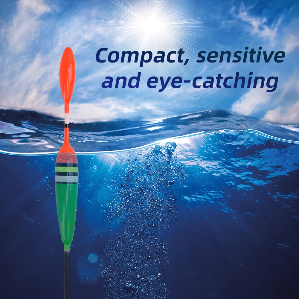 10 Uds PAULOWNIA flotador de peces con flotador Vertical de pesca en el mar engrosado longitud de 14cm/5,5 pulgadas accesorios de pesca al aire libre - imagen 4