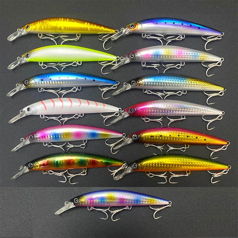 Señuelo de Pesca hundido de 110mm y 38g, pececillo pesado, pesca de curricán, lubina, trucha, Isca, Pesca, accesorios de cebo duro Artificial - imagen 3