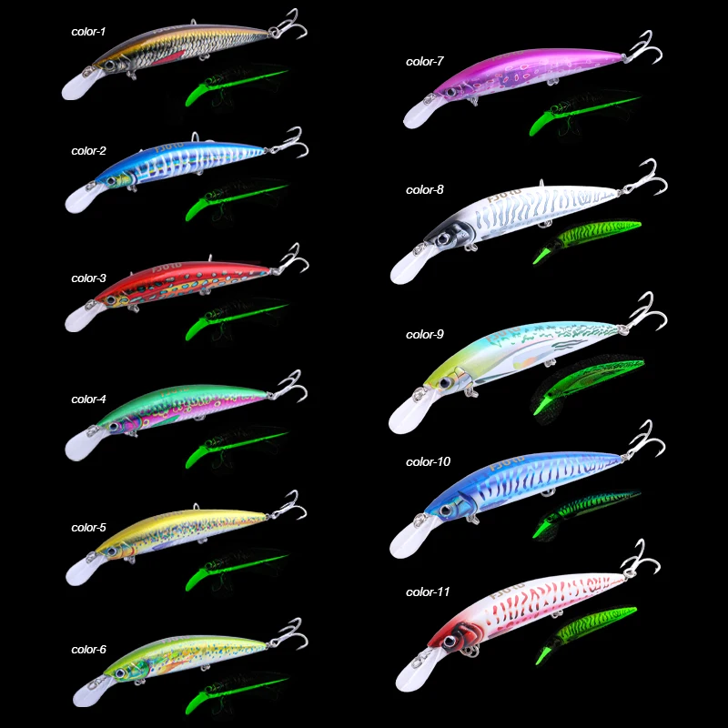 FJORD luminoso 37g 29g 17g Hardcore hundimiento Minnow señuelo de pesca anzuelo triple cebos duros Jerkbait mar artículos de pesca de fundición larga - imagen 5