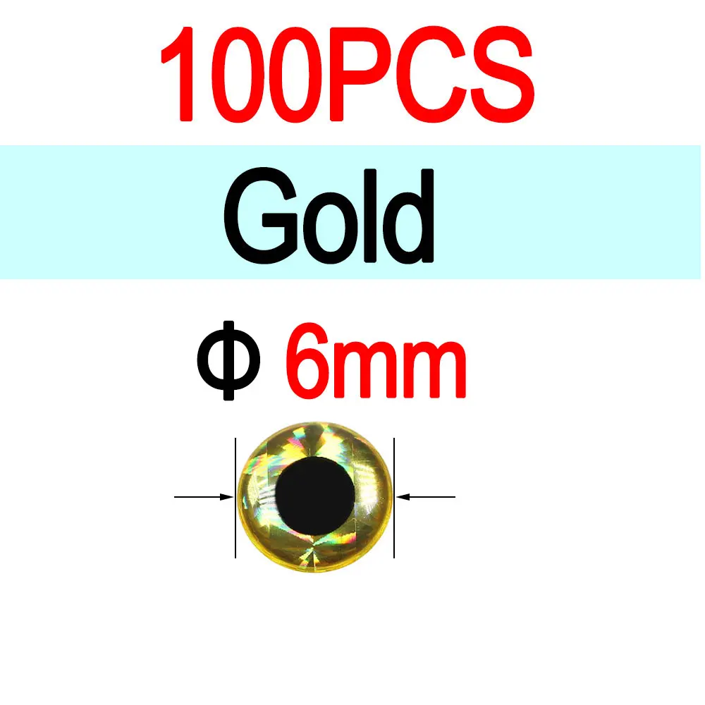 6mm Gold100pcs
