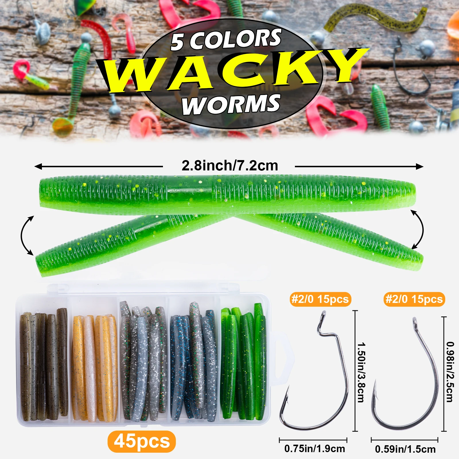 Goture Kit de señuelos para lubina y carpa — jigs, wobblers, vinilos - imagen 2