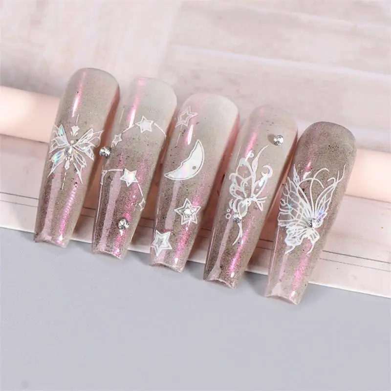 Pegatinas de diseño único para uñas, decoración de uñas en blanco y negro, líquido Astral, suministros y herramientas de manicura - imagen 3