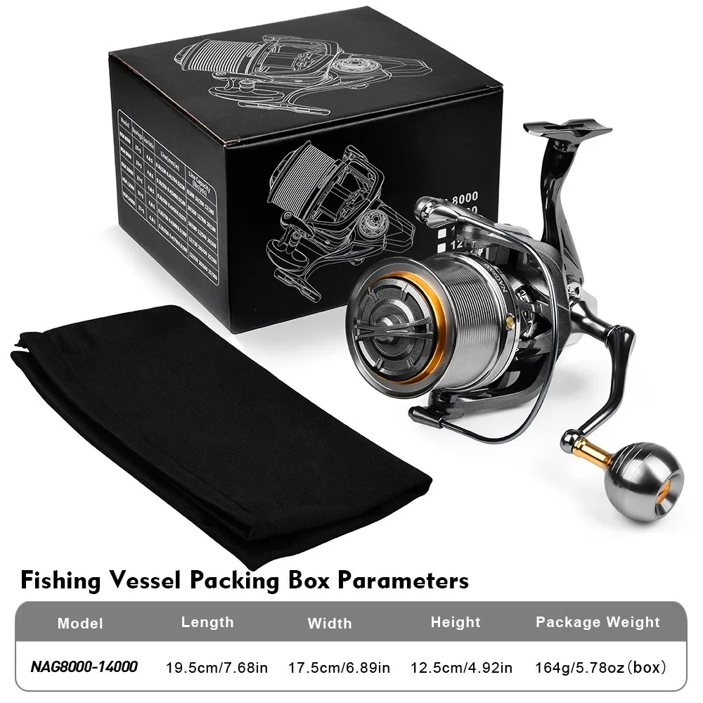Carrete Spinning 8000S – 18 kg, 4,8:1, ideal para pesca en alta mar - imagen 4
