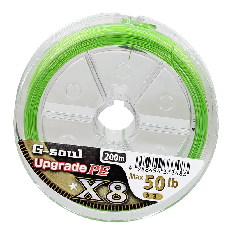 G-SOUL X8 Japón actualización Original 8X hebras hilo de pescar trenzado multifilamento PE cable principal de alta resistencia 150m/200m - imagen 5