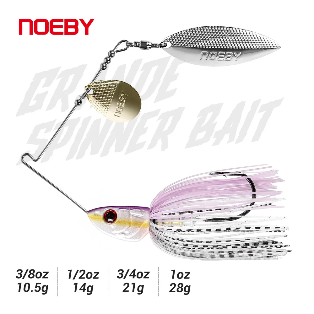 NOEBY Spinnerbait Bass – Double Willow Blade Spoon con Needle Swim