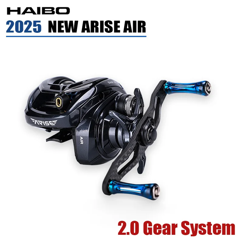 Haibo 25/23 nuevo ARISE AIR/ELITE AMC + carrete De Pesca De Baitcasting De fibra De carbono HandIe 11B + 1RB Carretilha De Pesca De fundición larga