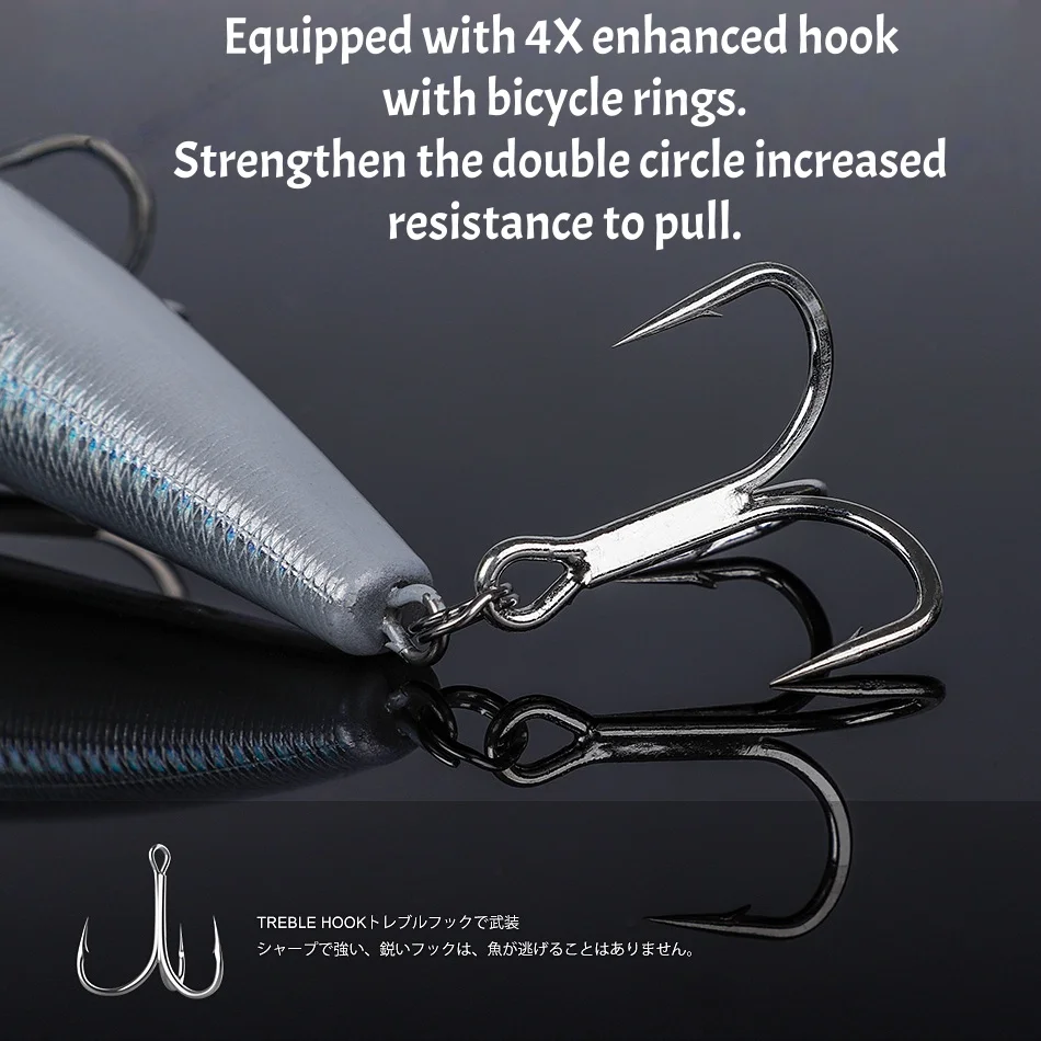 Noeby 14cm 70g nuevo hundimiento lápiz grande océano barco señuelo de pesca 4x-gancho de fuerza para atún GT pez marino - imagen 3