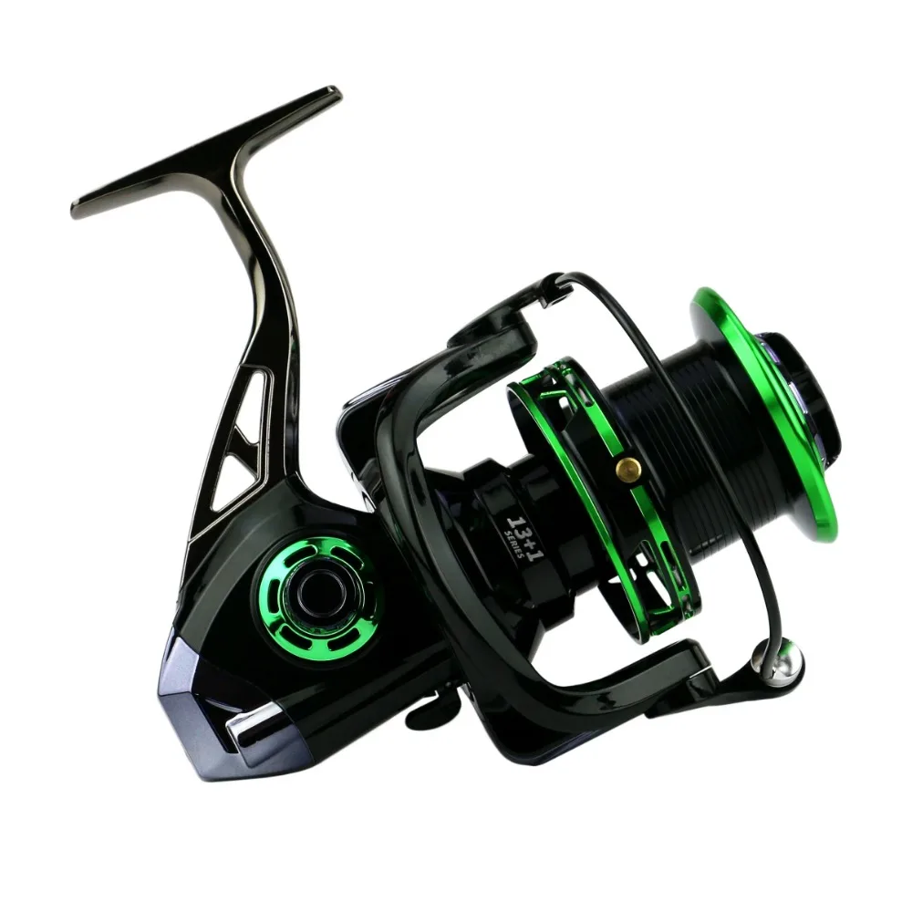 Carrete de Pesca totalmente metálico 13 + 1BB 4,1: 1 relación de engranaje carrete de Jigging arrastre máximo 25KG carrete giratorio anticorrosión para Pesca en agua salada - imagen 5