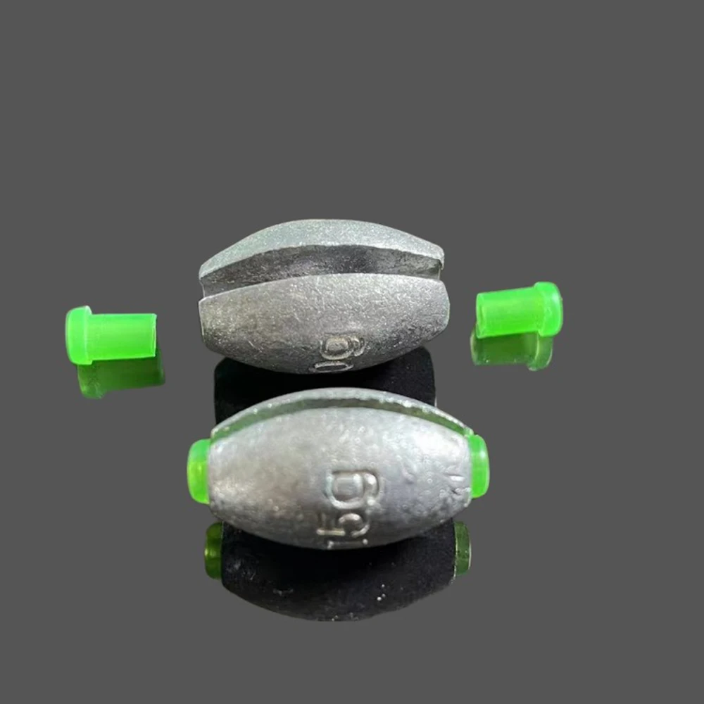 10 Uds 2g-50g peso de pesca de corazón abierto plomo forma de oliva línea deslizante peso tiro plomos accesorios de aparejos de pesca de carpa - imagen 5