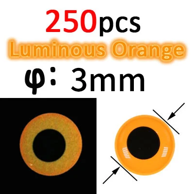 250pcs orange 3mm