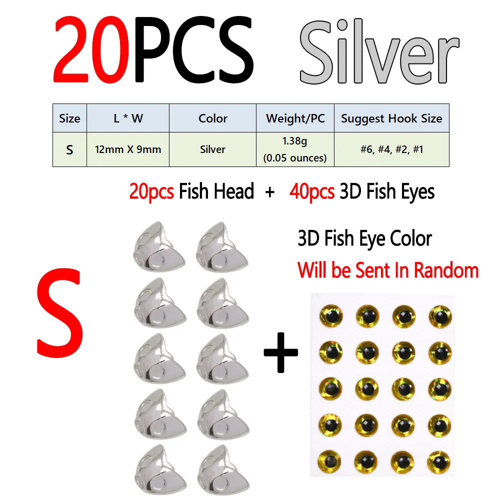 20pcs Silver S