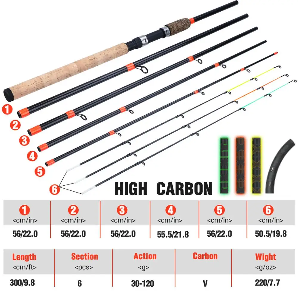Sougayilang-caña De pescar De agua dulce, alimentador L M H, giratoria, portátil, De viaje, 3m - imagen 2