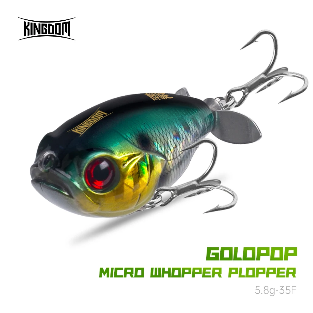 Kingdom GoldPop Whopper Popper - Señuelo topwater para lucio - imagen 2