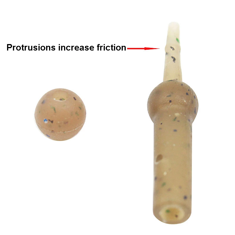 500 Uds Material de Pesca de carpa equipo de aparejos de goma para accesorios de Pesca de carpa tubo de manga antienredos con cuentas Pesca - imagen 4