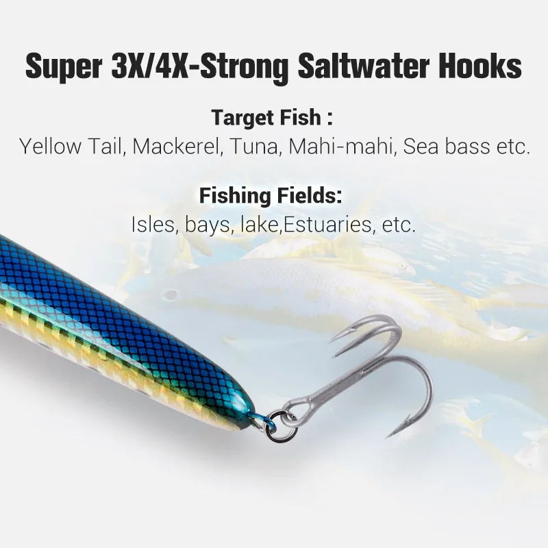 Noeby-señuelo de Pesca de Mar, cebo duro de 115mm, 64g, 130mm, 81g