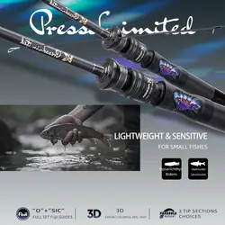 HISTAR mariposa 2-4 secciones guías Fuji SIC fibra de vidrio/oco/punta sólida opciones UL portátil 3D mango curvo BFS caña de pescar