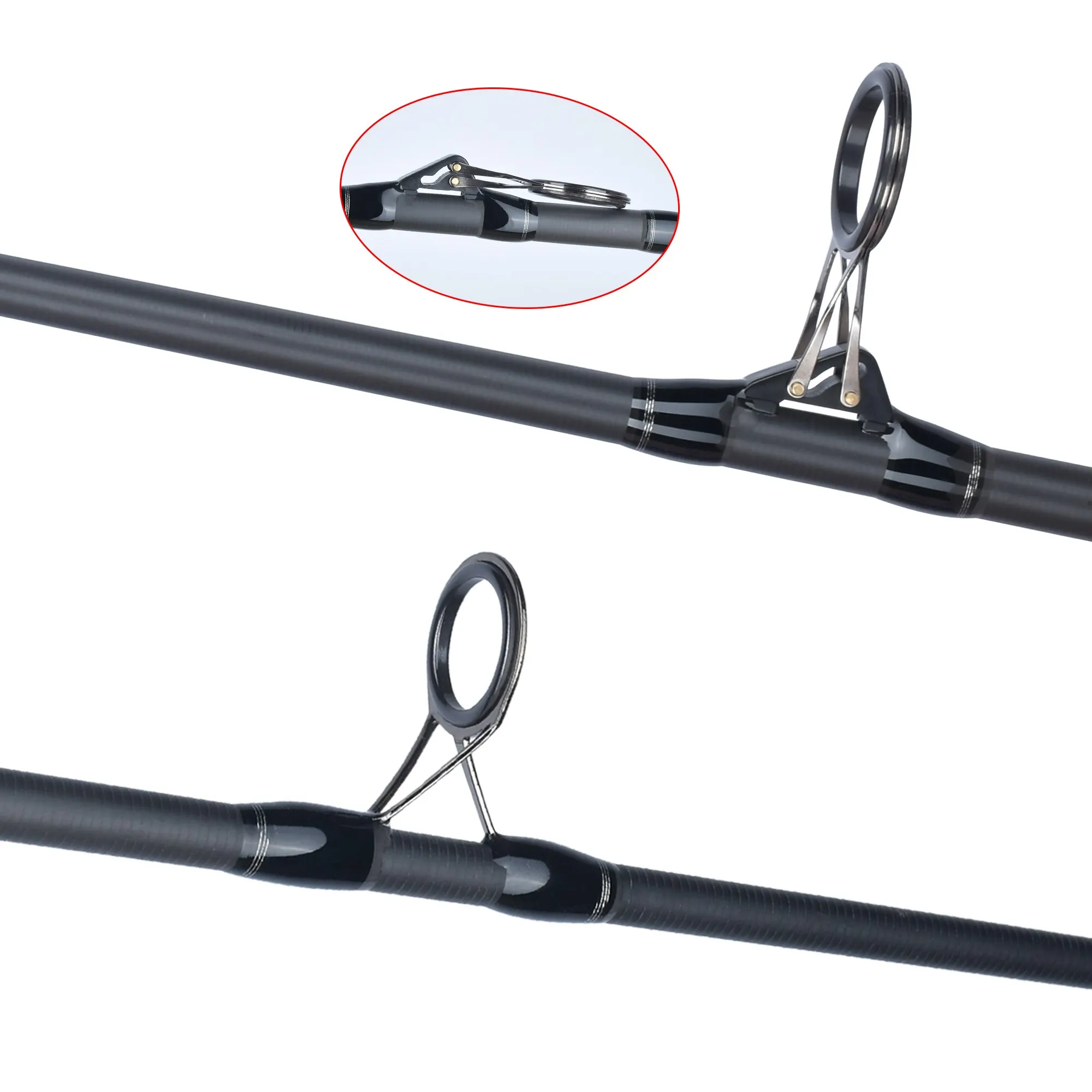 BIUTIFU-caña de pescar de carpa, 2 puntas, 3,5 lb, 7 secciones, 4,2/3,6/3,0 m, 30t, fibra de carbono, lanzamiento de viaje, 60-150m, caña giratoria de fundición a tierra - imagen 5