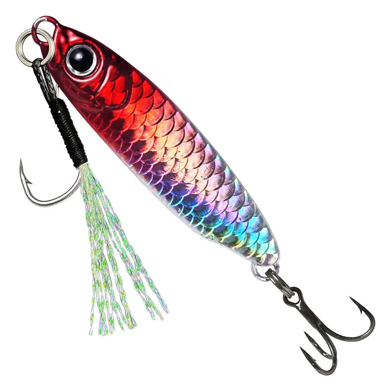 Anzuelo de Metal fundido de tiro largo, señuelo de pesca de 2 piezas, 7-25g, fundición a tierra, Jigging, lubina, aparejo de cebo Artificial, Escala de pescado - imagen 5