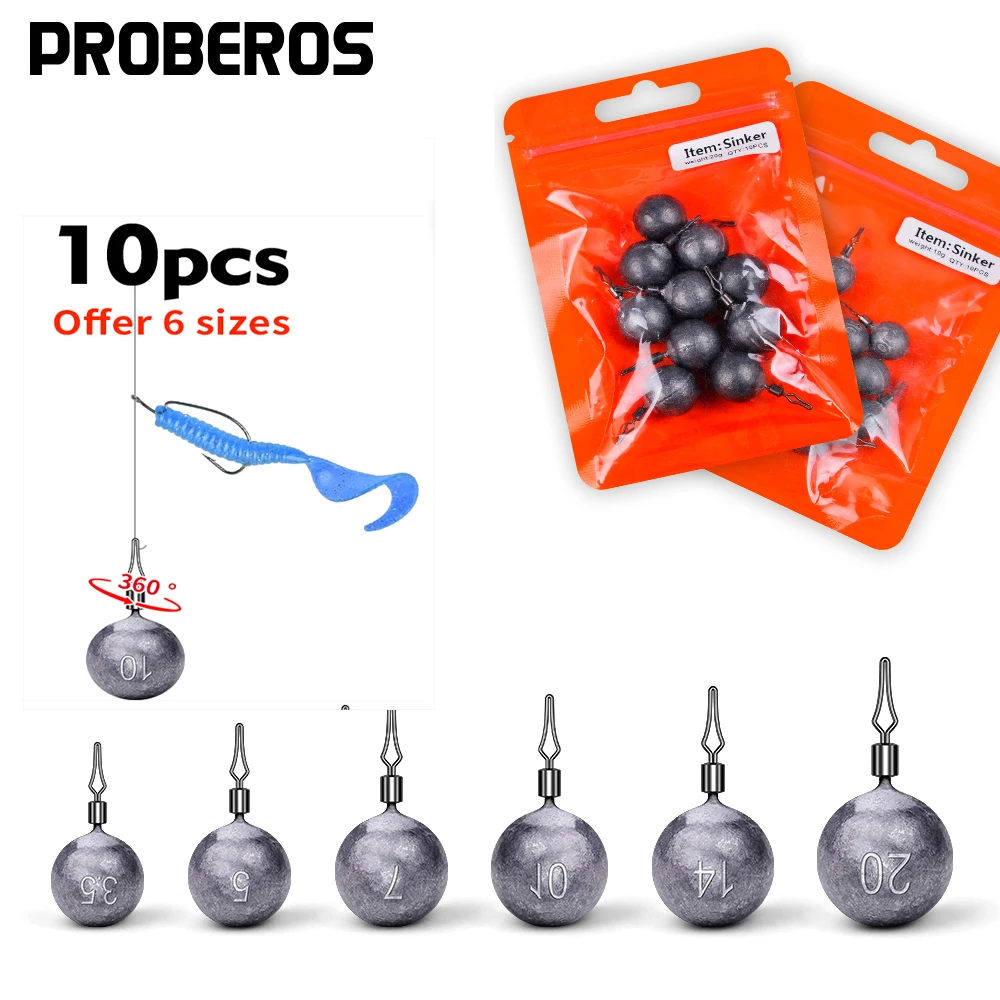 Plomeado PROBEROS con anillo giratorio – Plomo para pesca - imagen 2