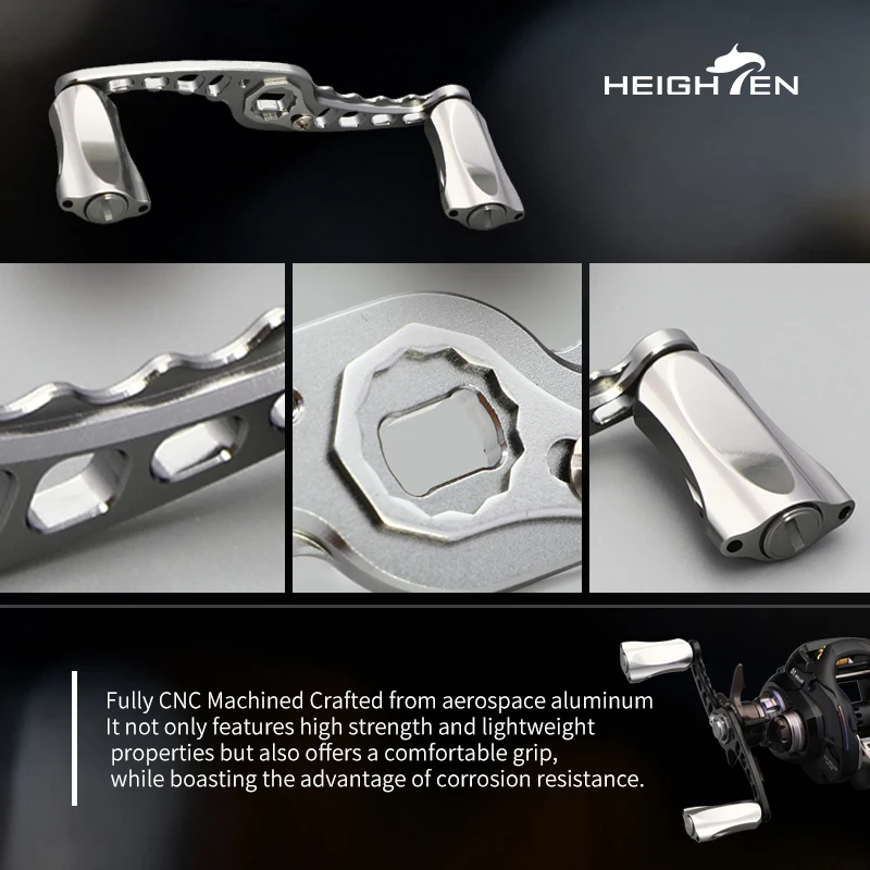 Kit de Mod de carrete de Baitcasting HEIGHTEN, doble mango, distancia central de 95mm + perillas de 21mm de diámetro, accesorios de modificación de pesca con señuelo - imagen 4