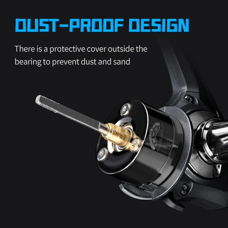 Carrete de pesca giratorio Mavllos 2000 - 7000 arrastre máximo ultraligero 15kg 5,2: 1 carrete giratorio para Surfcasting carretes de Jigging de agua salada - imagen 5