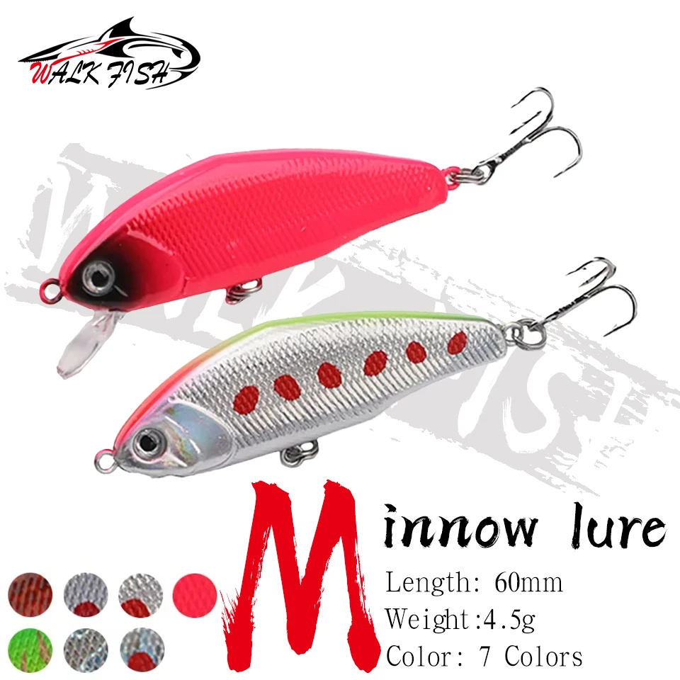 Walk Fish Minnow Crankbait ahogado – Señuelo artificial para trucha - imagen 5