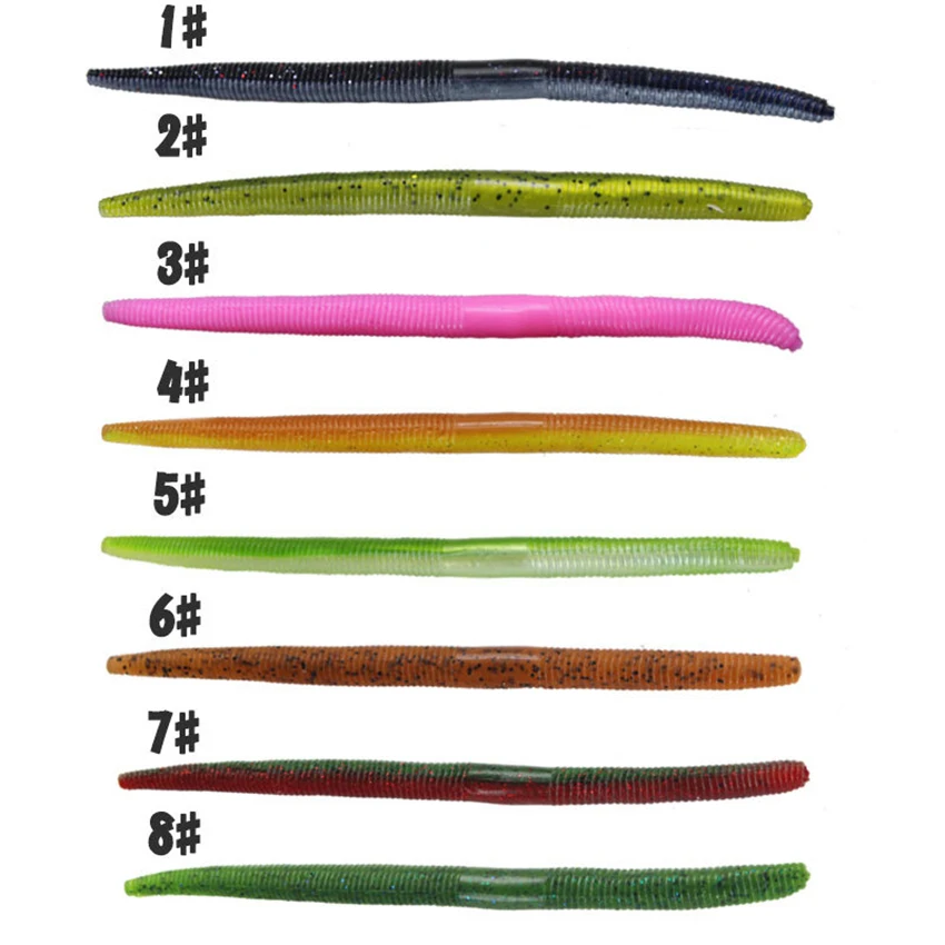 Senko Worm vinilos 100-140mm para lubina – Wacky y Texas Rig - imagen 2