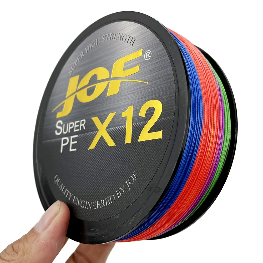 JOF 12Strands 0.6-6.0# Braided PE Fishing Line 100M Fly Multifilament Carp Wire Japan Multicolor Sea Line Super Strong 22.5-92LB - imagen 4